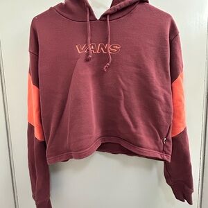 Vans Women's Burgundy and Orange Hoodie